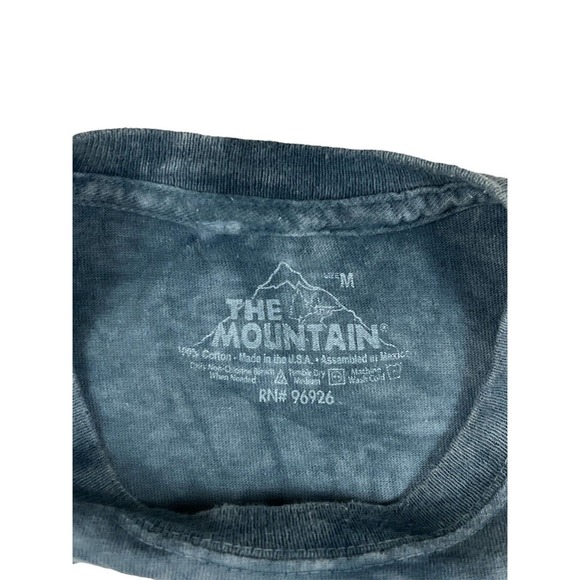 The Mountain Combat Stryker Eagle Pilot USA Flag Blue Short Sleeve Tie Dye Sz M - Picture 3 of 6